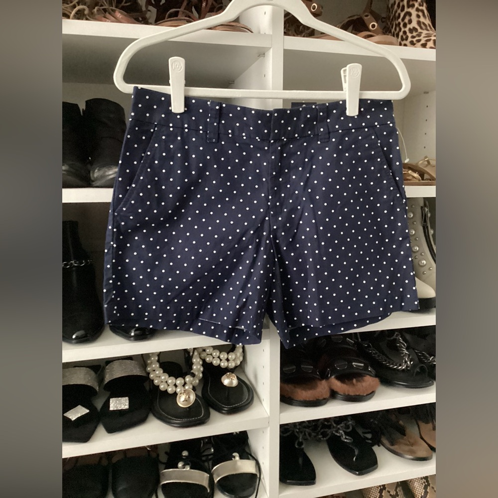Tommy Hilfiger Navy and White Polka Dot Shorts